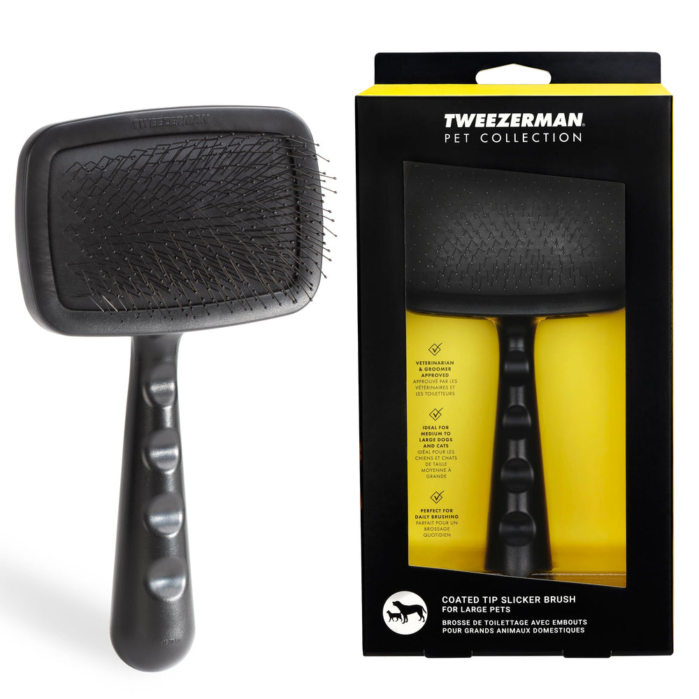 Tweezerman vue avant de la brosse montrant forme et efficacité