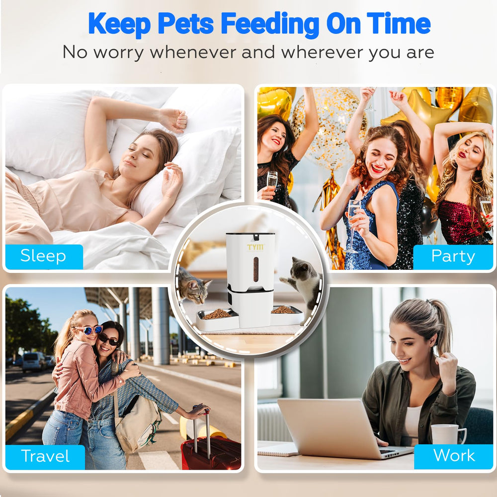 TYM image de l'application mobile contrôlant le distributeur pour nourrir à distance