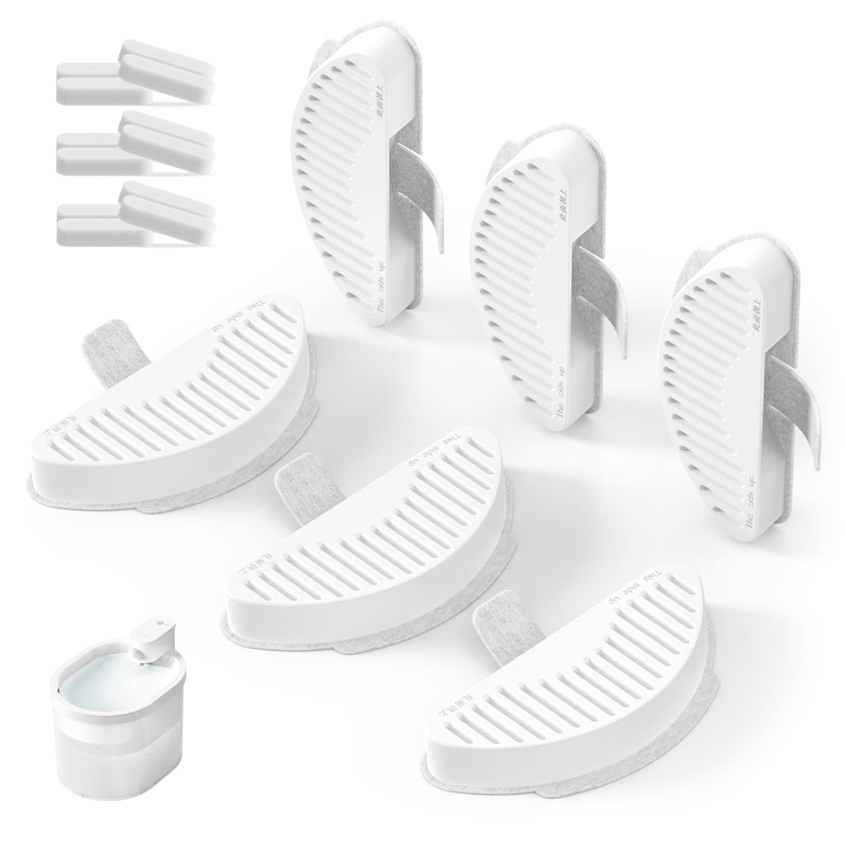 uahpet pack de six filtres et douze éponges, remplacement pratique