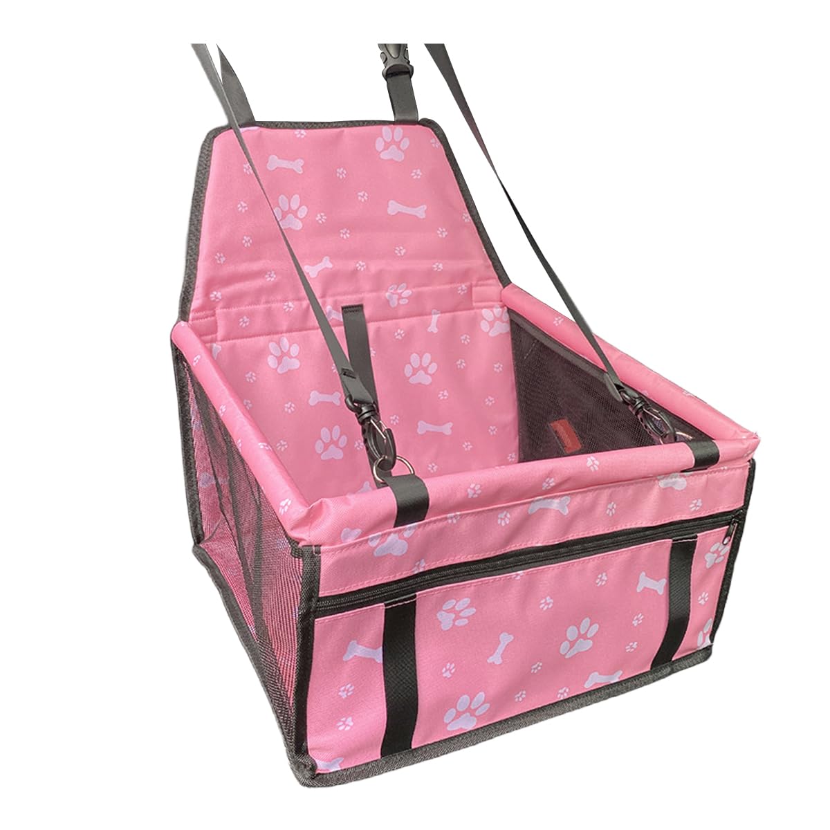 UHANBUT siège auto face avant montrant la couleur rose et motif os pour confort
