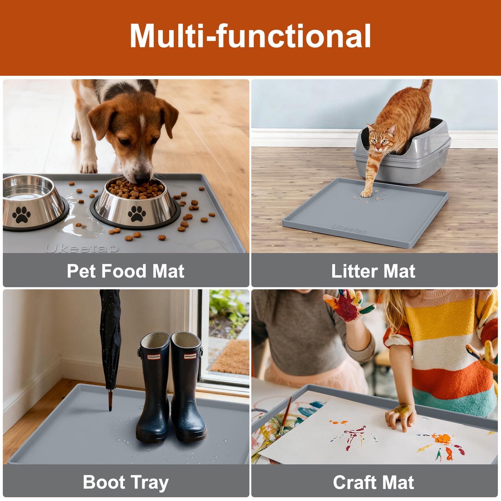ukeetap tapis dans cuisine moderne protégeant surface et facilitant entretien