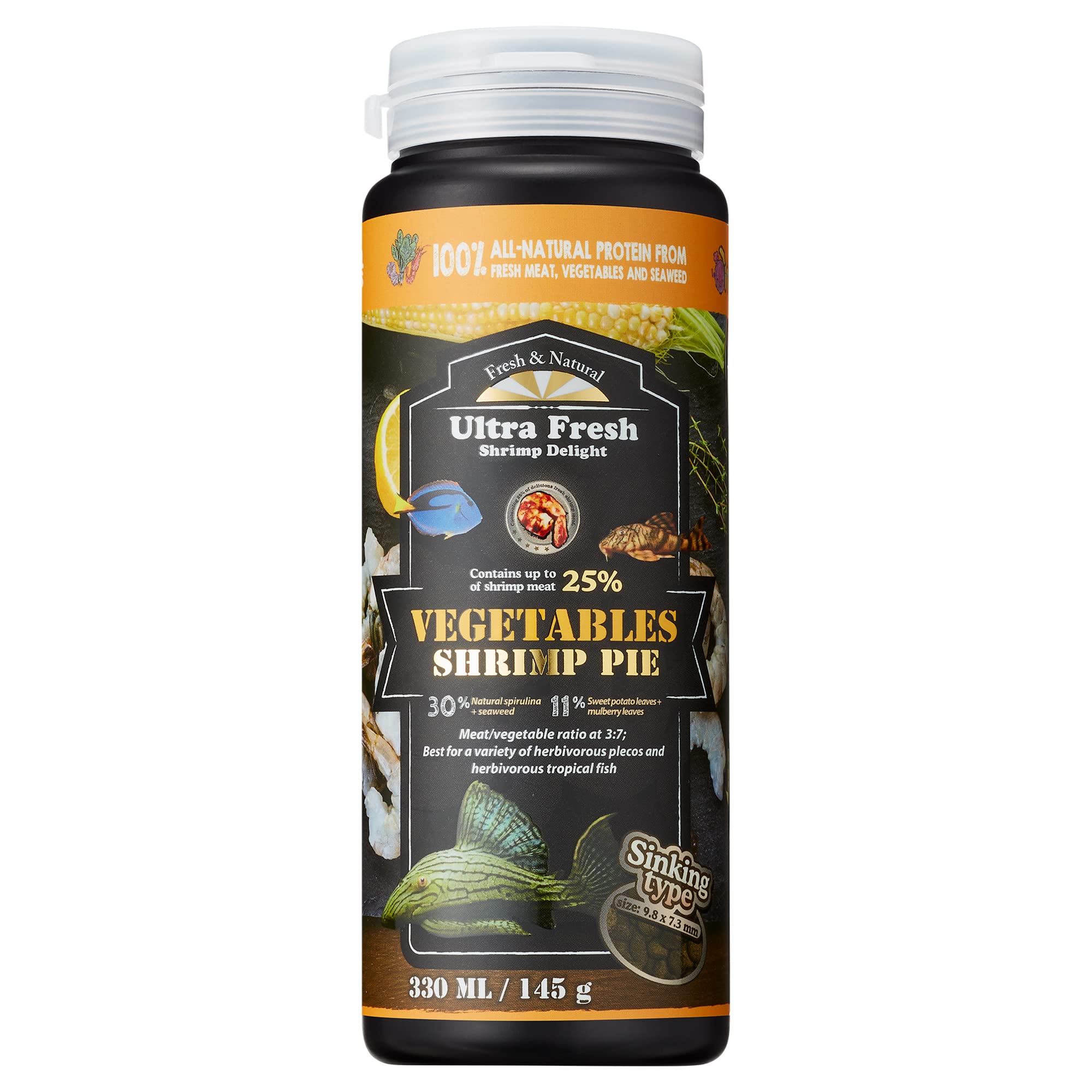 Ultra Fresh galette avant emballage montrant forme et couleur, appétence accrue
