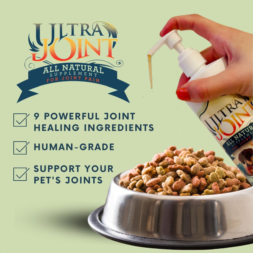Flacon Ultra Joint à côté d'un mètre pour échelle, Ultra Oil montre volume pratique
