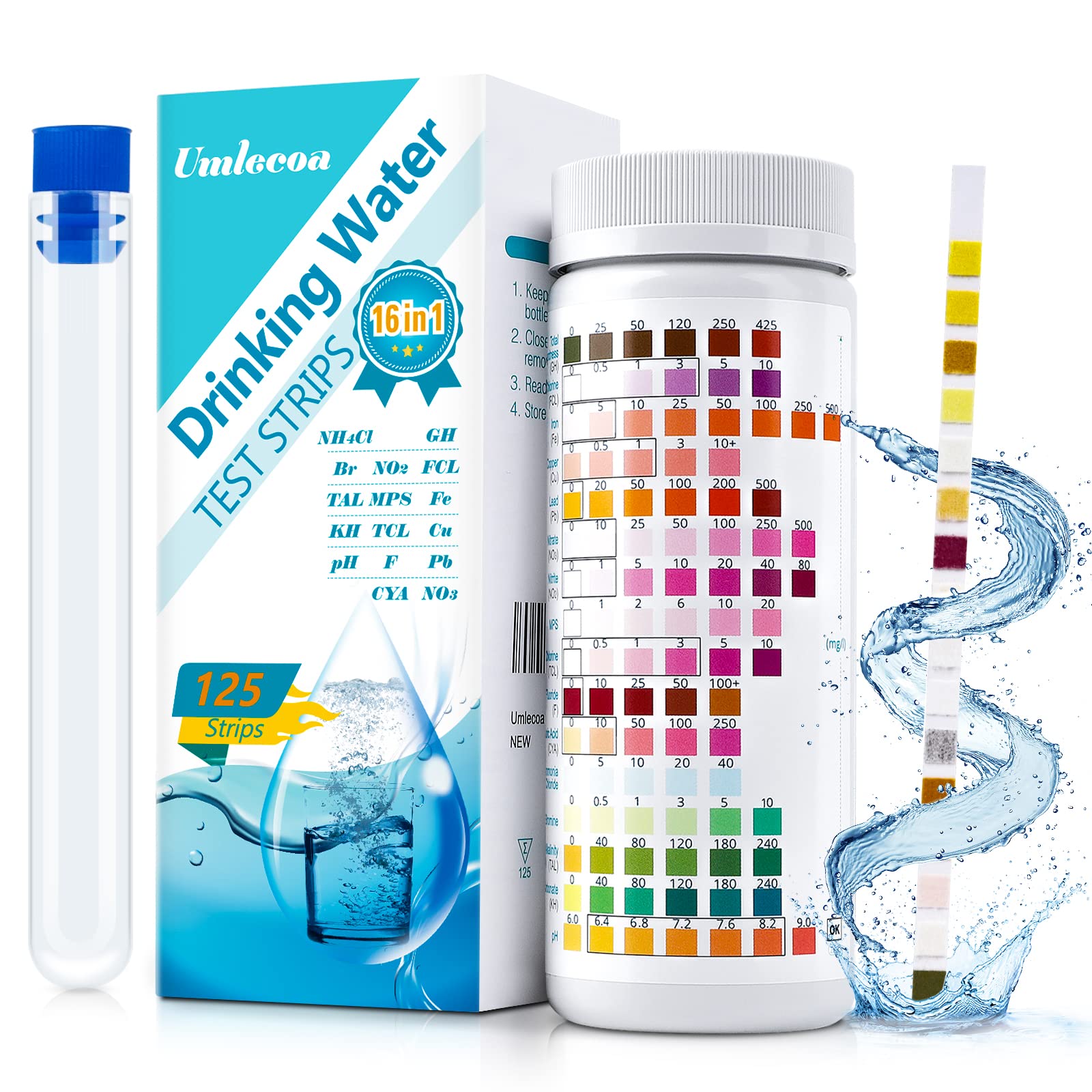Umlecoa boîte et bouteille de bandelettes protégeant les tests pour un stockage sûr