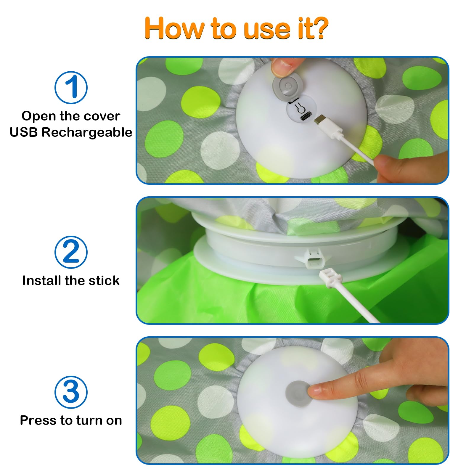 umosis câble USB et emballage inclus, rechargeable pratique réduisant déchets
