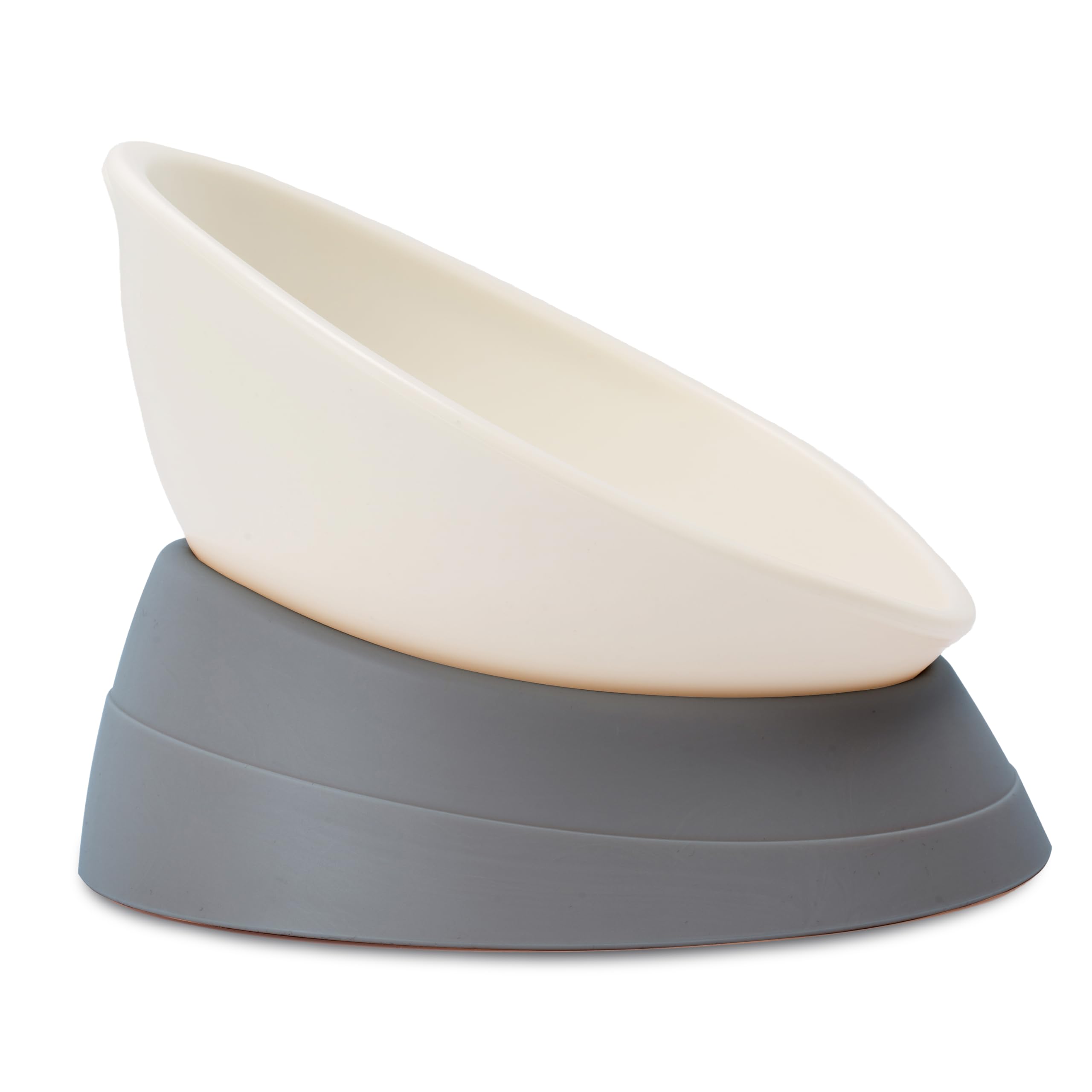 Umysky gamelle face avant gris montrant design incliné et confort d'alimentation