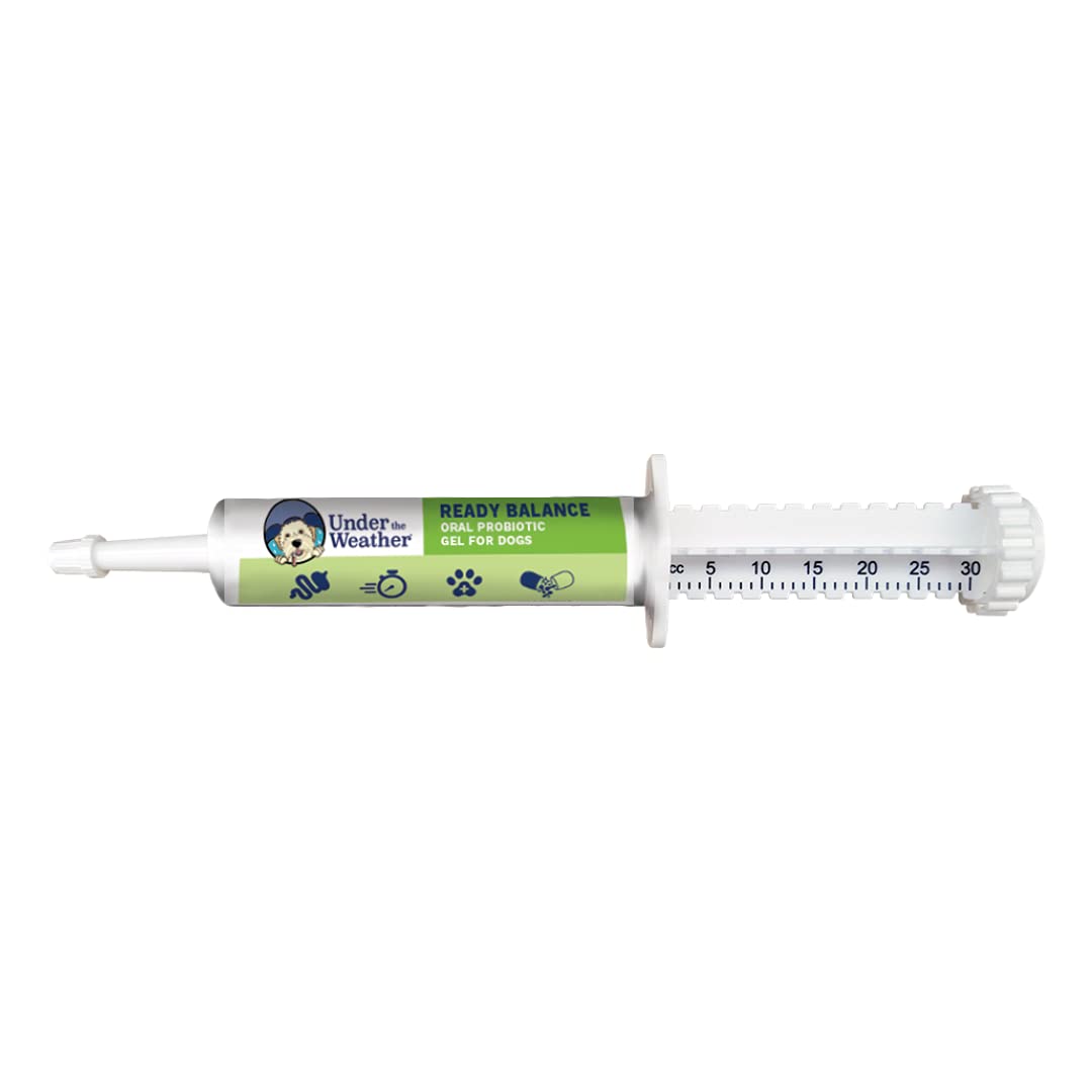 Under the Weather emballage avant montrant le gel probiotique et bénéfice confort digestif