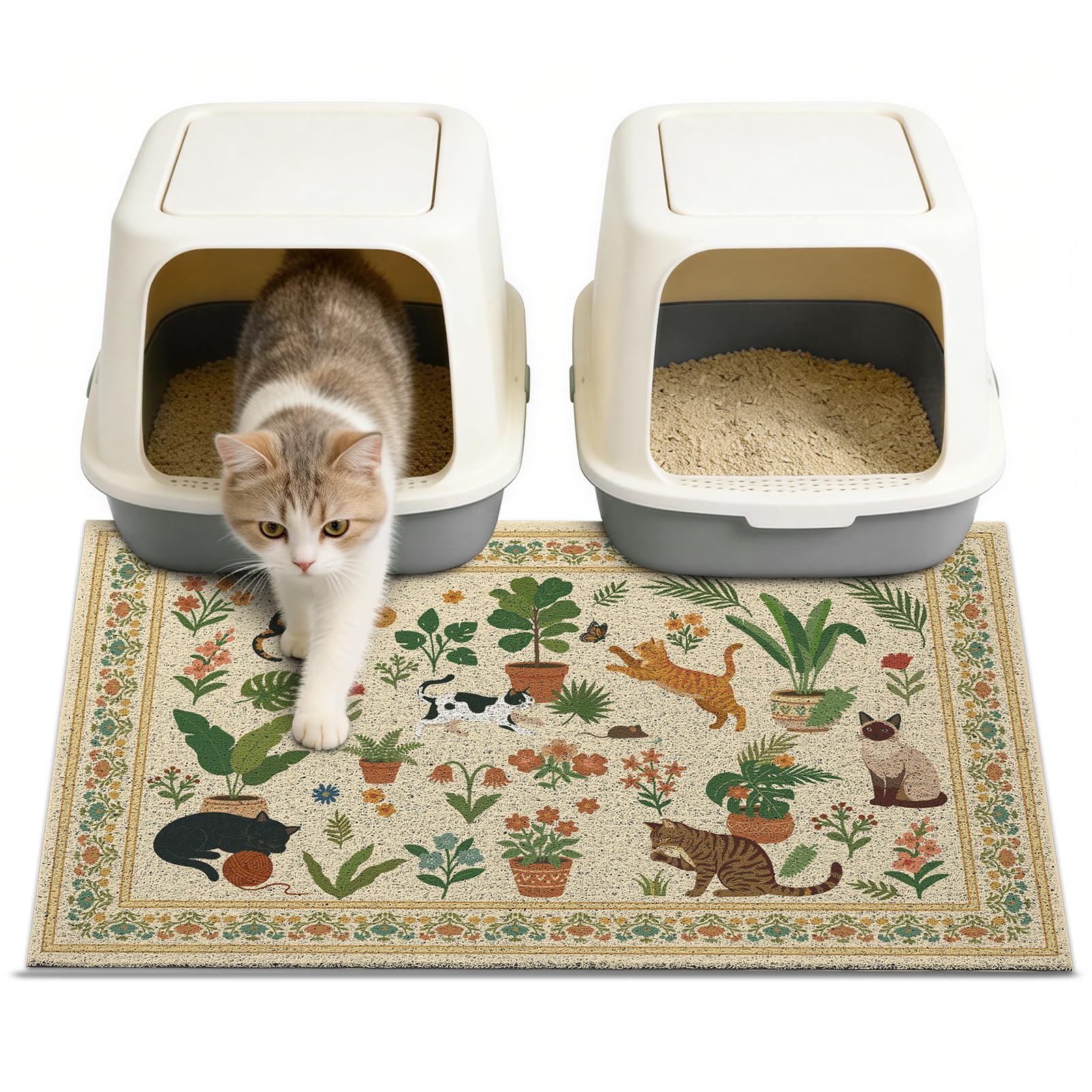 Unicorn Catcher vue avant du tapis montrant design et dimensions, protège efficacement