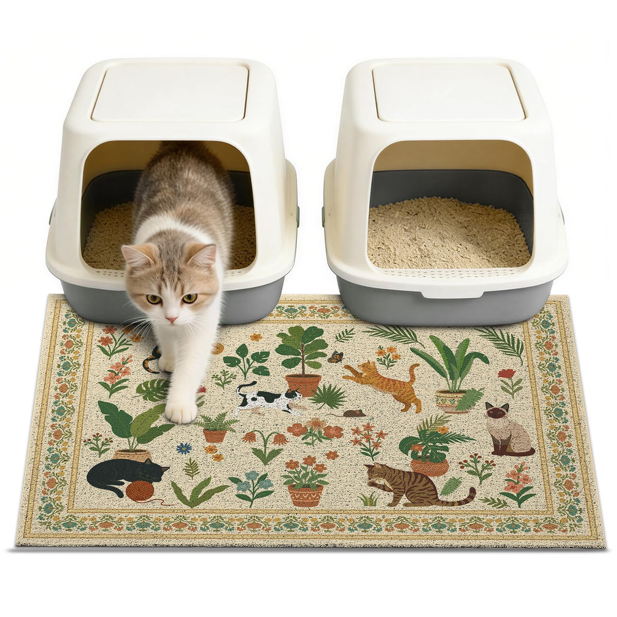 Unicorn Catcher vue avant du tapis montrant design et dimensions, protège efficacement
