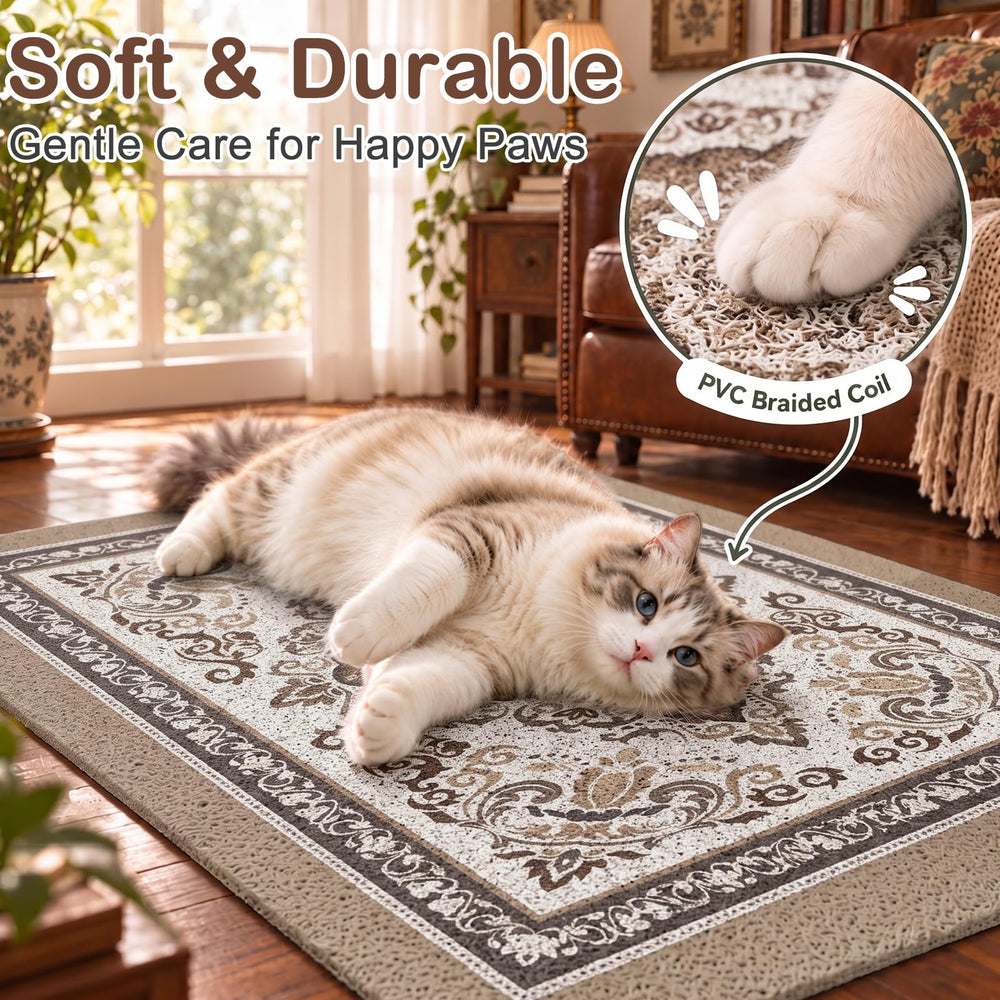 Unicorn Catcher chat marchant sur le tapis confort pour pattes propres