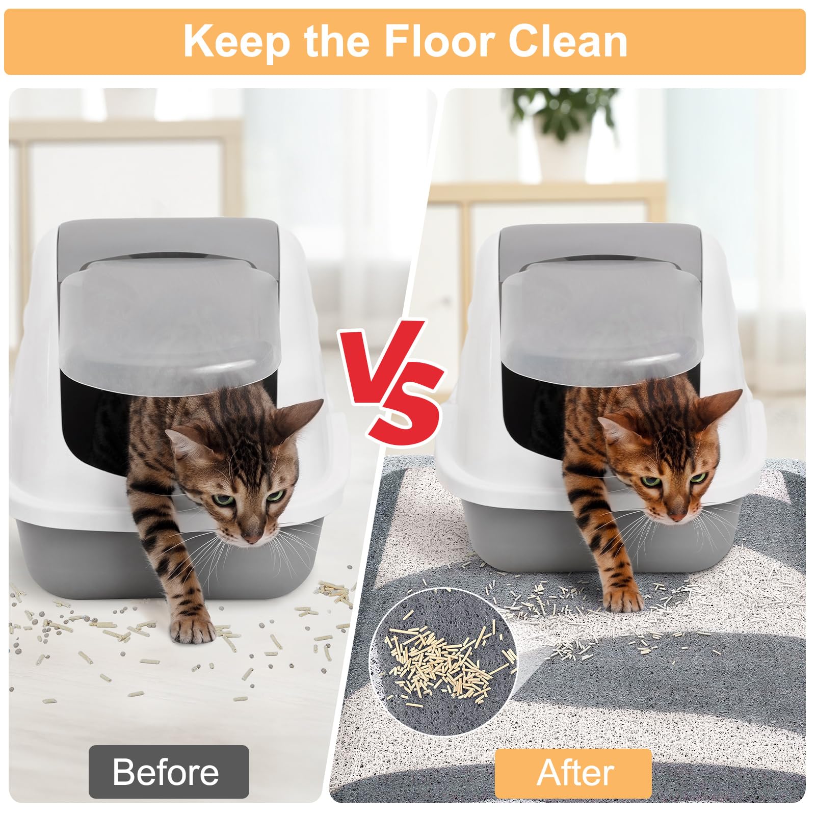 Unicorn Catcher tapis en usage chat réduit propagation de litière