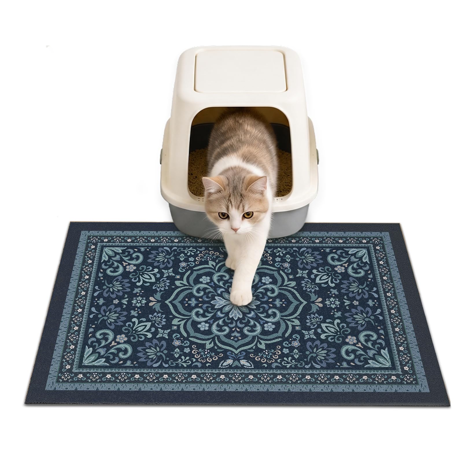 Unicorn Catcher face avant montrant le tapis qui retient la litière