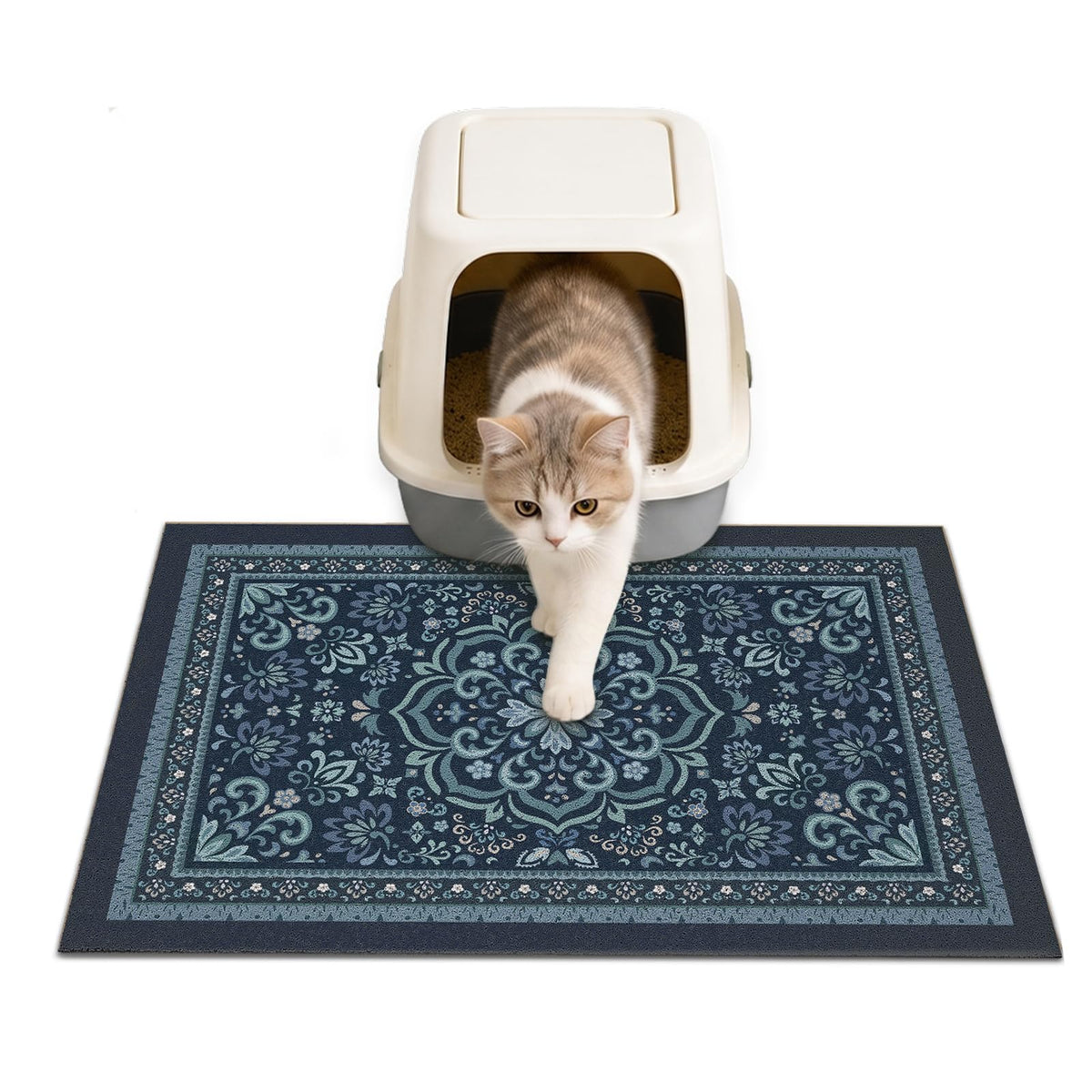 Unicorn Catcher face avant montrant le tapis qui retient la litière