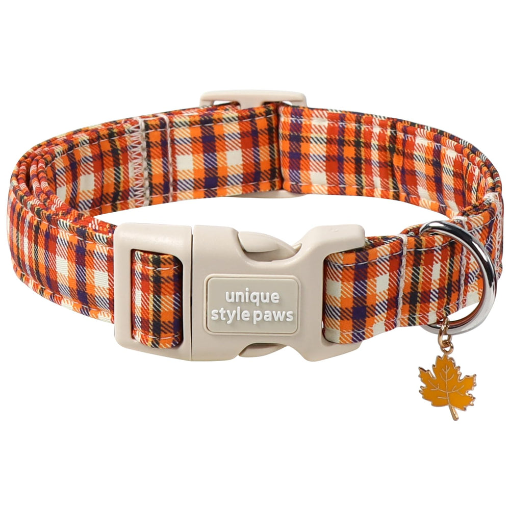 Unique style paws collier avant-packaging montrant couleur orange et boucle pratique
