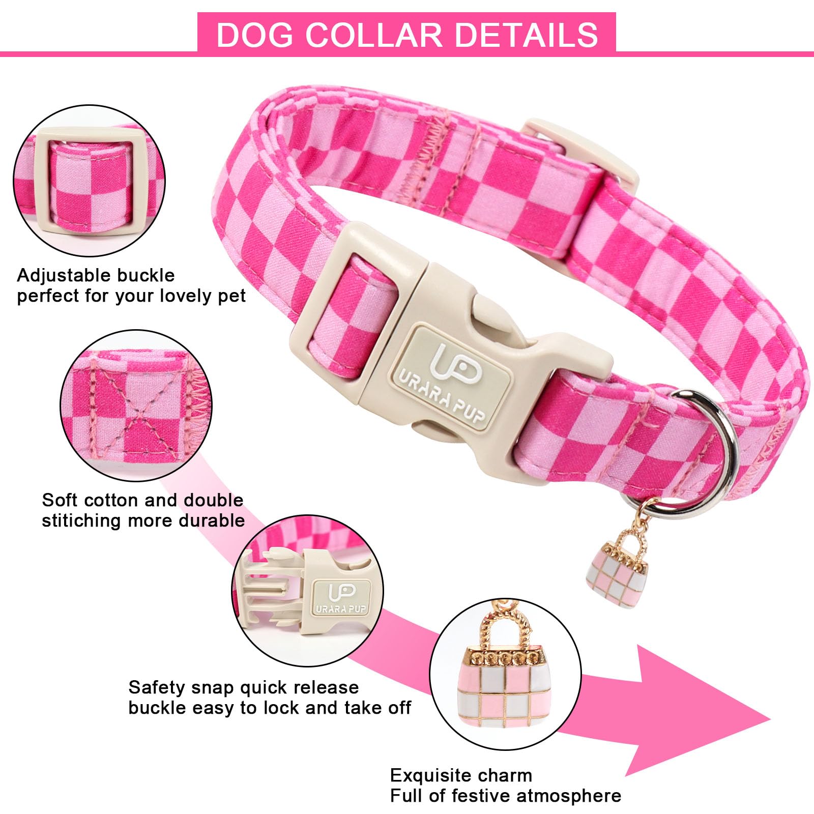 UP URARA PUP boucle plastique clip, fermeture sûre et manipulation rapide