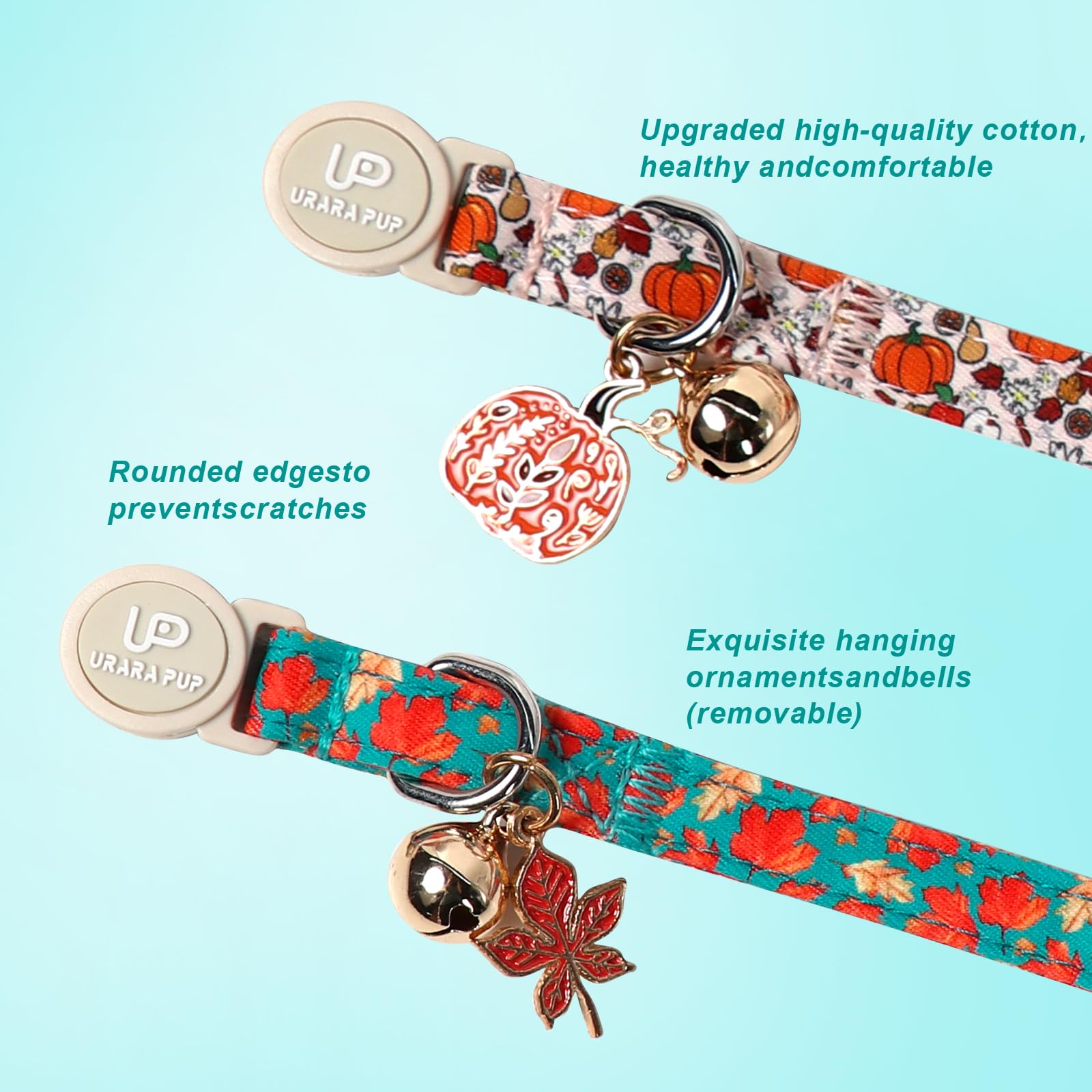 UP URARA PUP motif feuille d'érable en gros plan, bénéfice look automnal