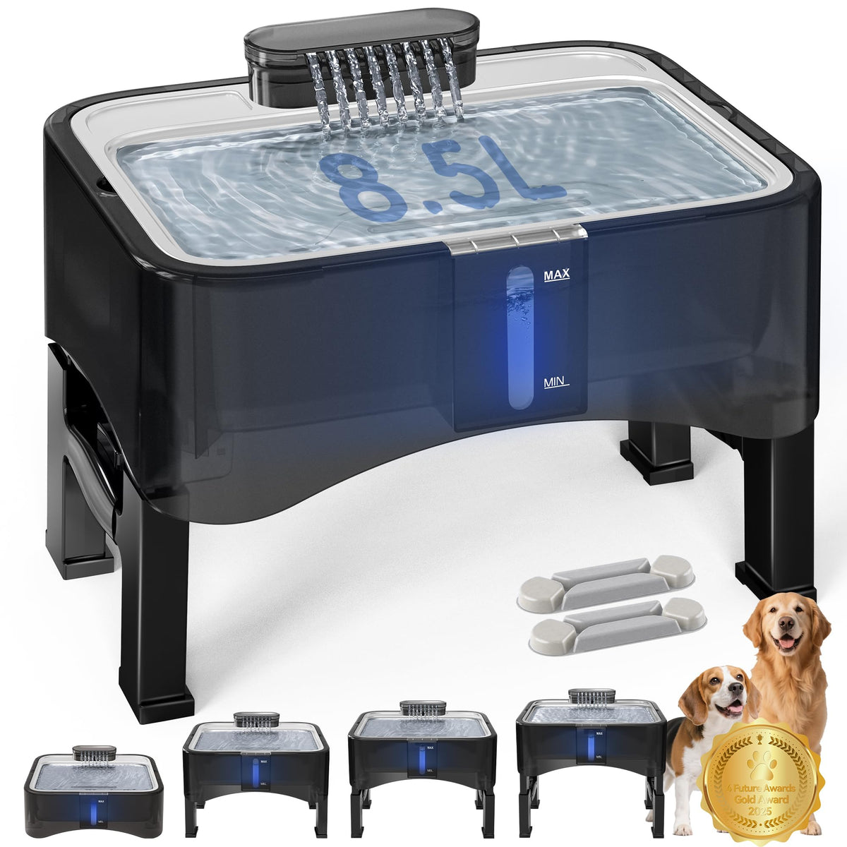 UPSKY fontaine face avant montrant conception stable et capacité
