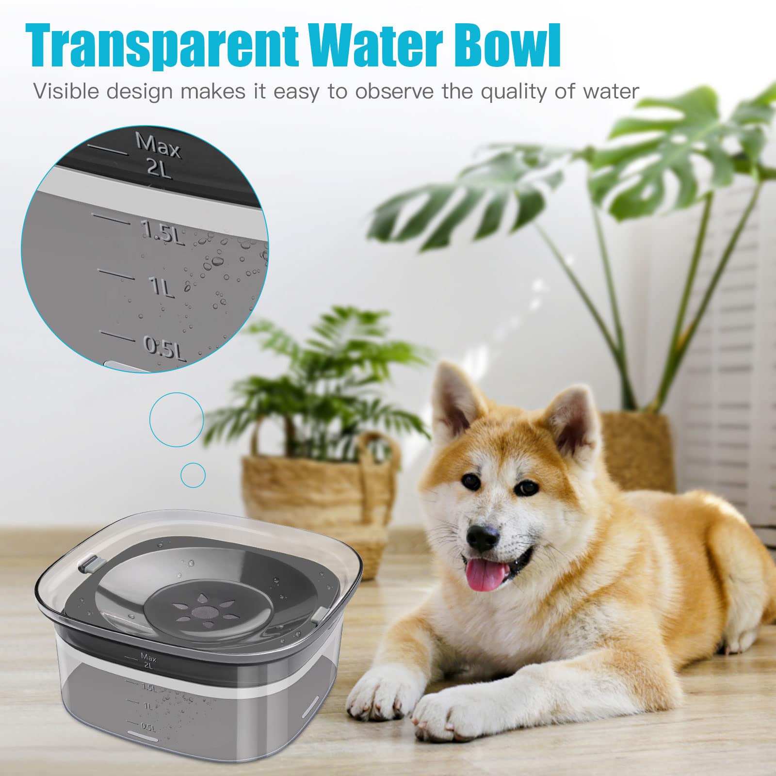 UPSKY transparence avec repères de capacité pour vérifier facilement le niveau d'eau