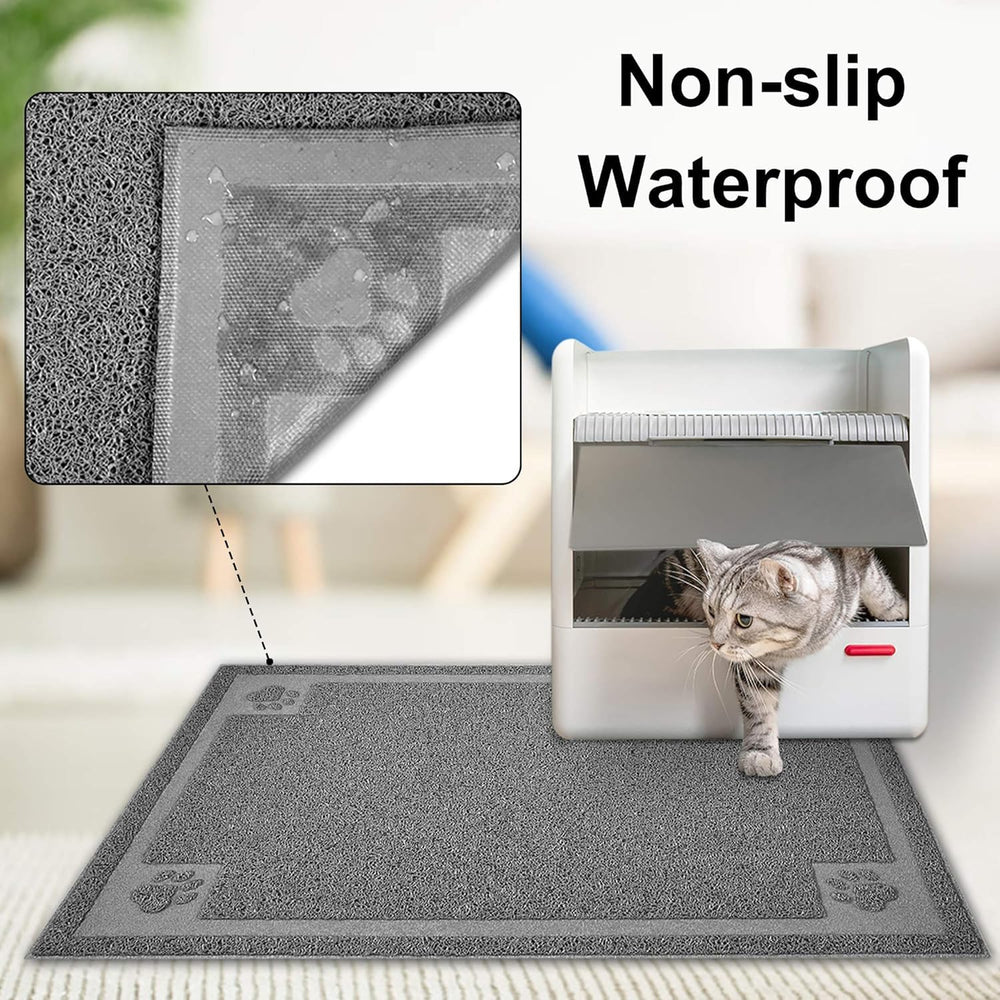 UPSKY tapis en situation avec chat réduisant la dispersion de litière