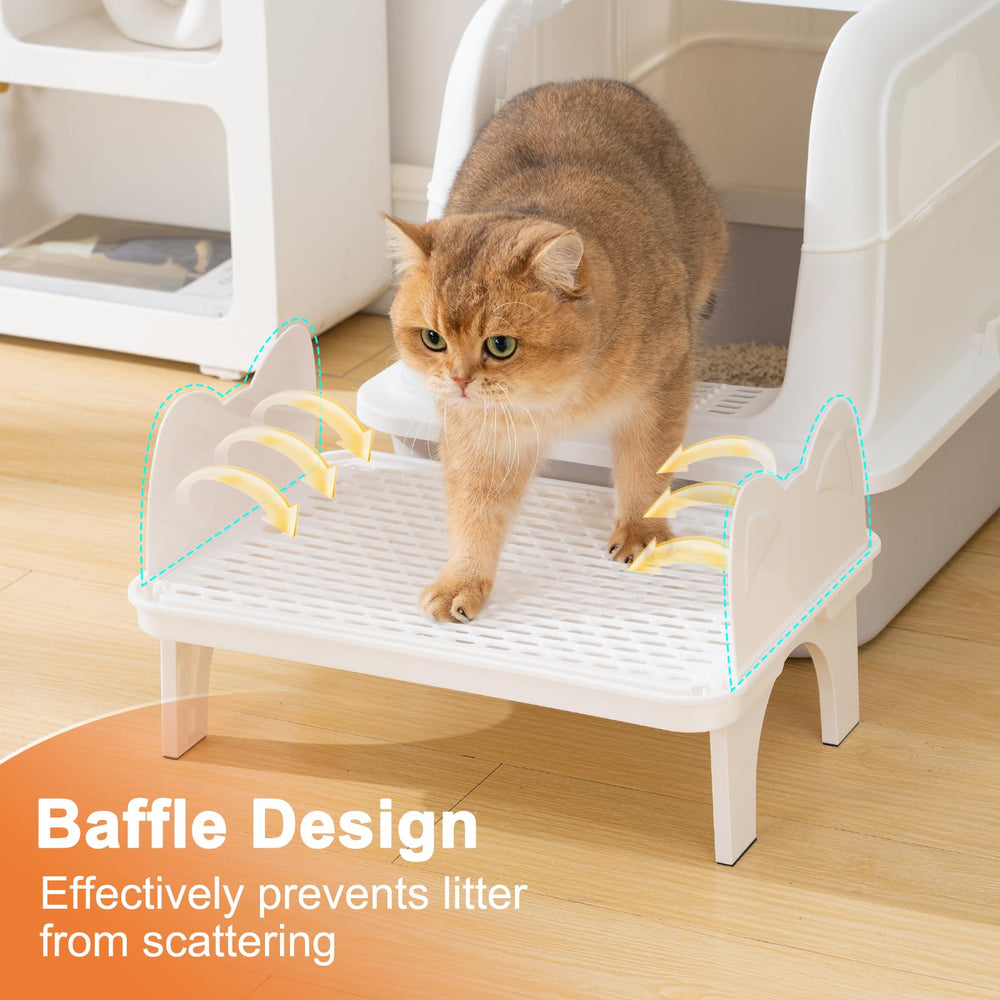 Uross double tapis piège à litière, facilite nettoyage et collecte des grains