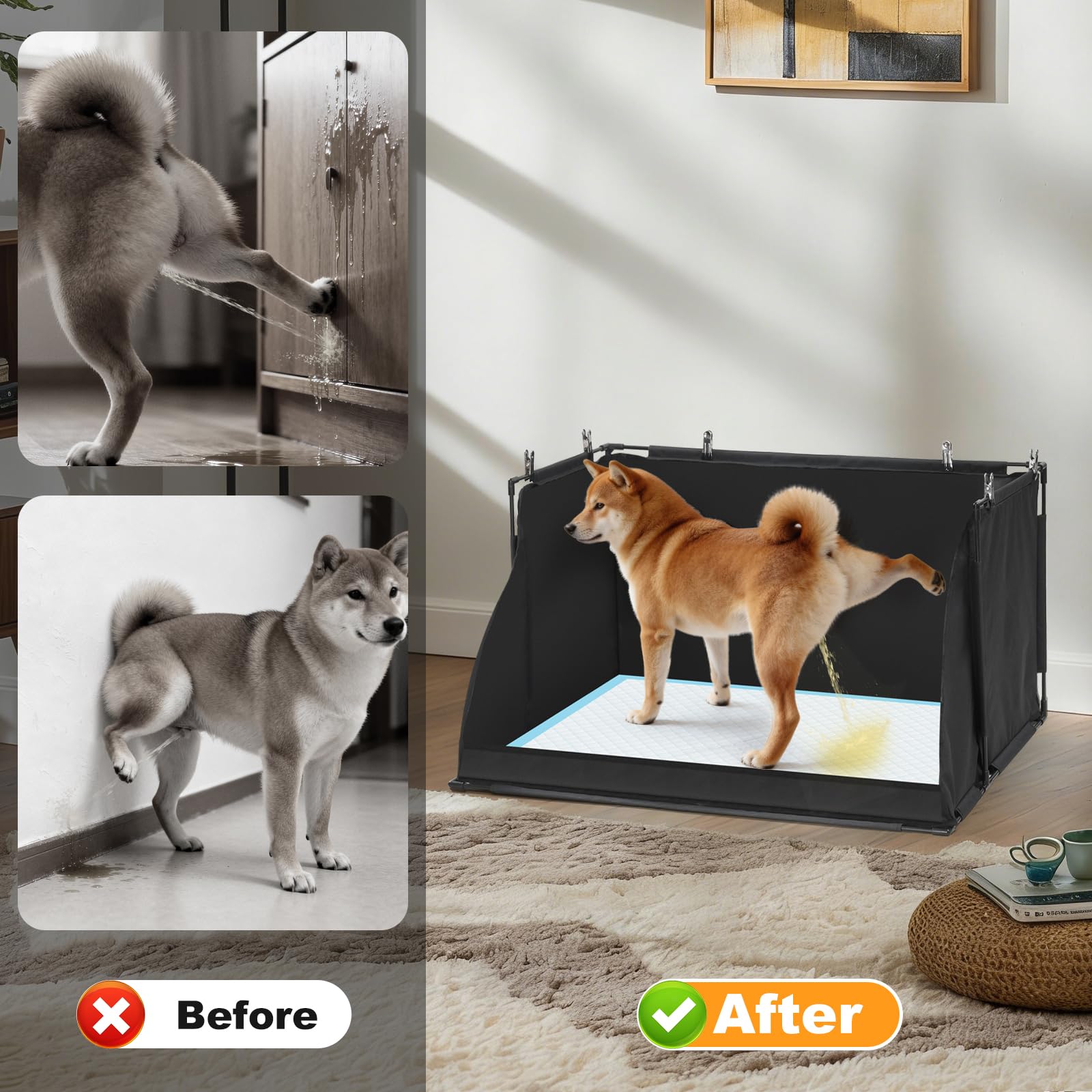 Uross comparaison échelle avec un chien pour illustrer la taille extra-large
