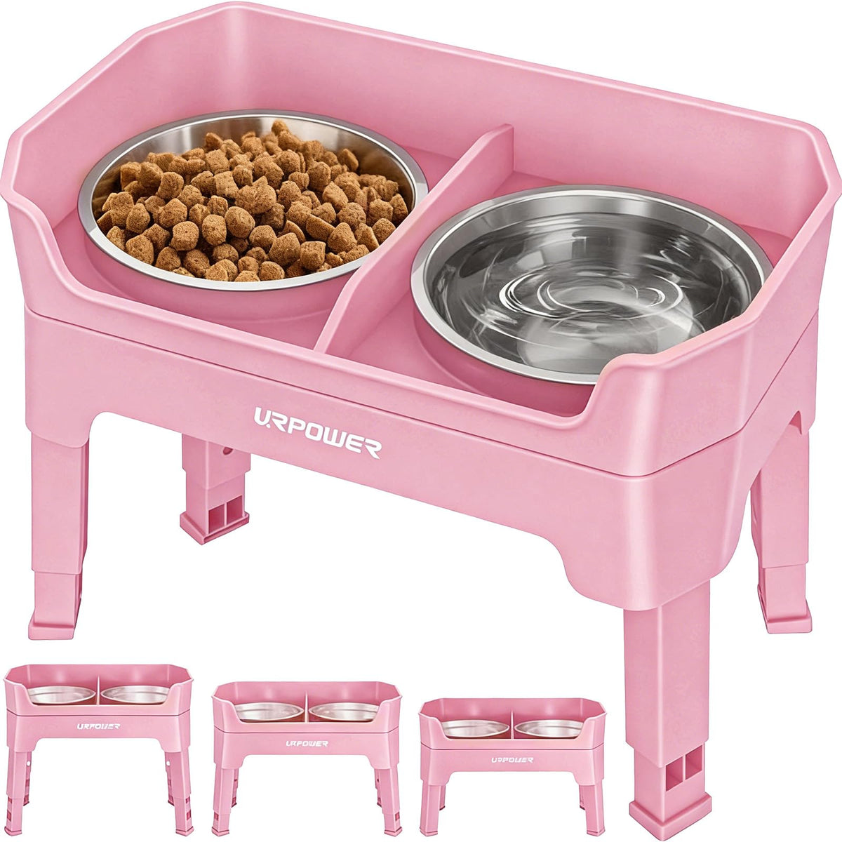URPOWER gamelle face avant montrant double bol et design stable pour repas ordonnés