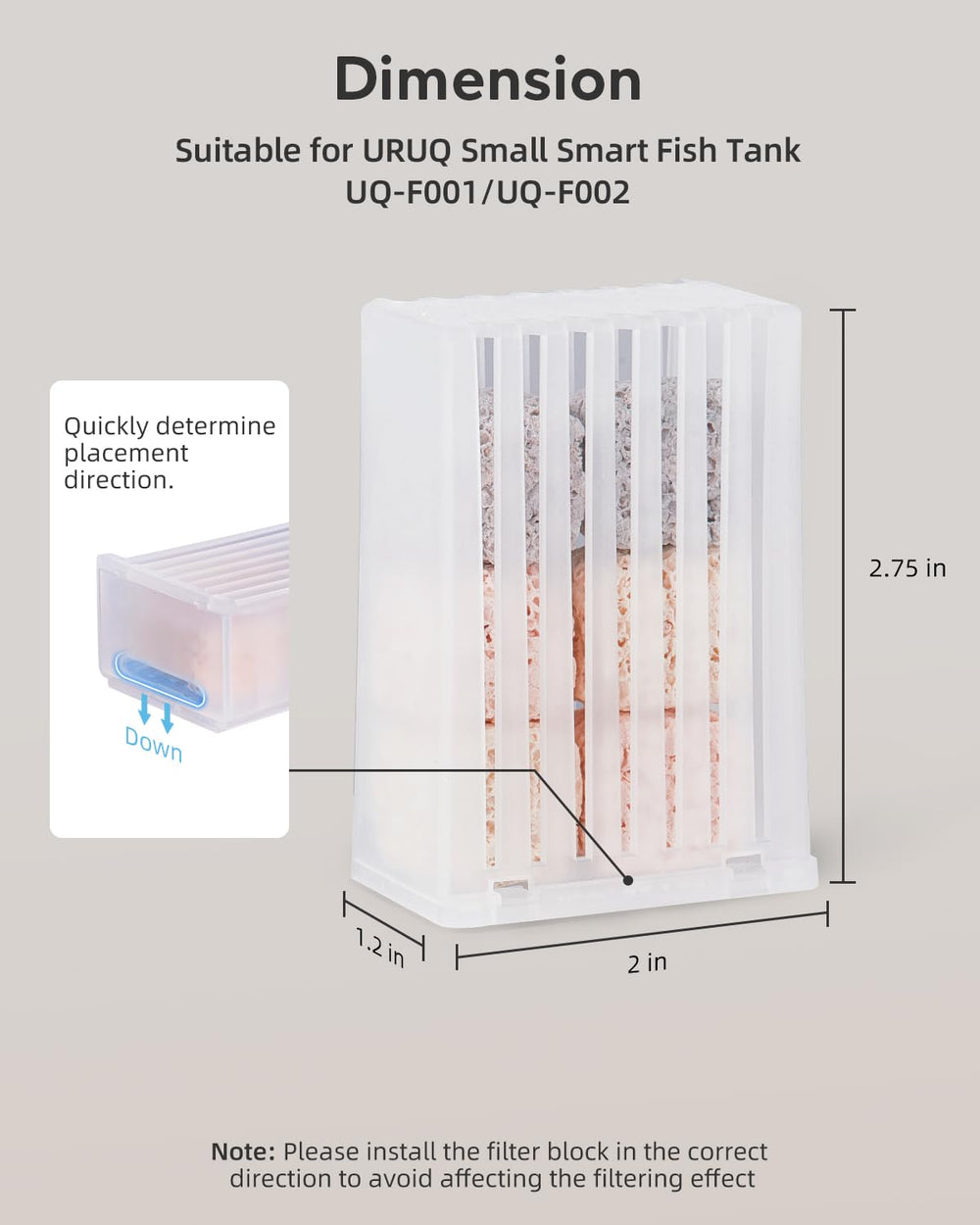 URUQ module dans aquarium illustrant eau plus claire et santé