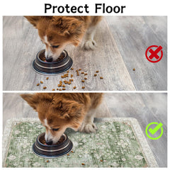 Usnfhcaw tapis en usage avec chien mangeant sans glisser