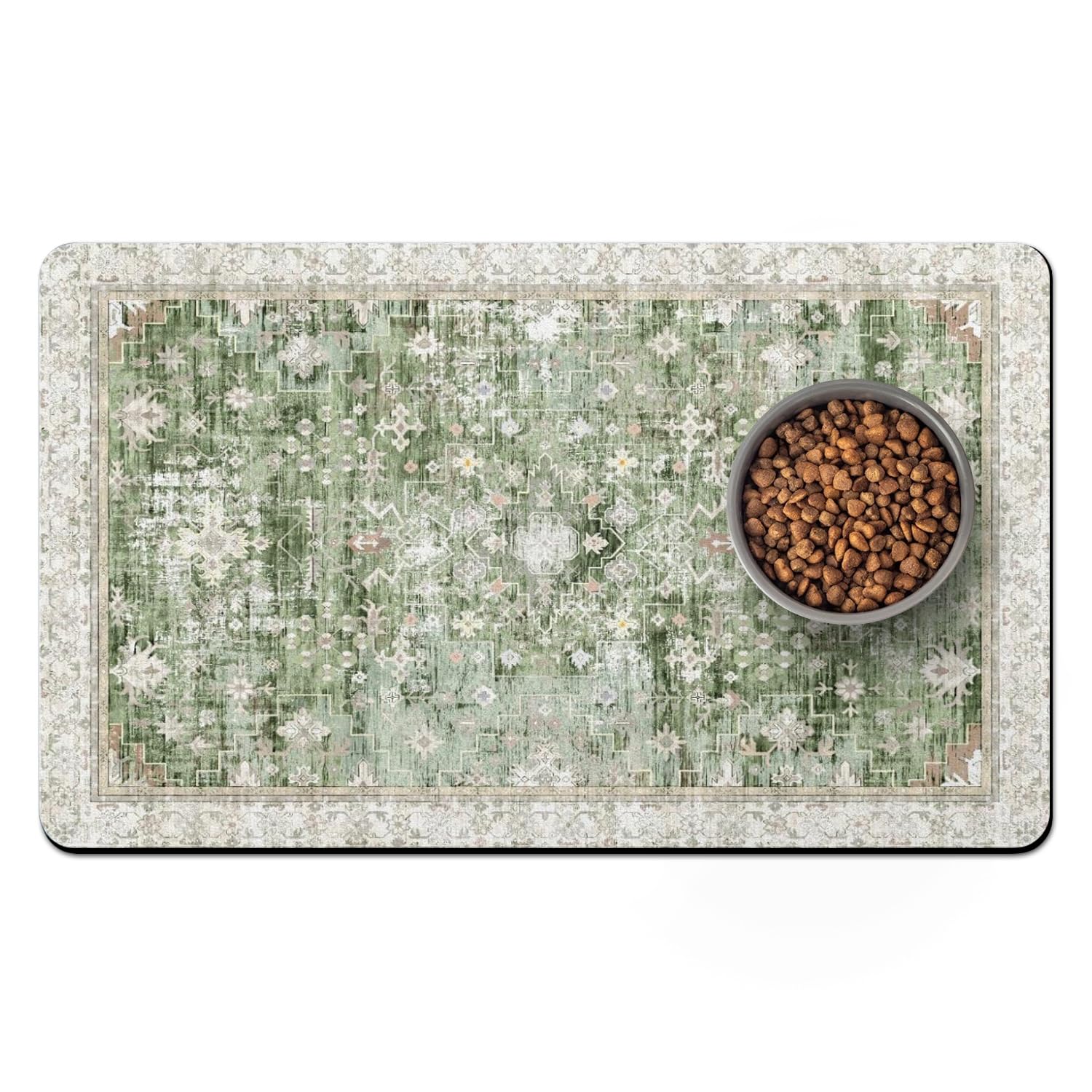 Usnfhcaw tapis face avant montrant gamelles et protection du sol