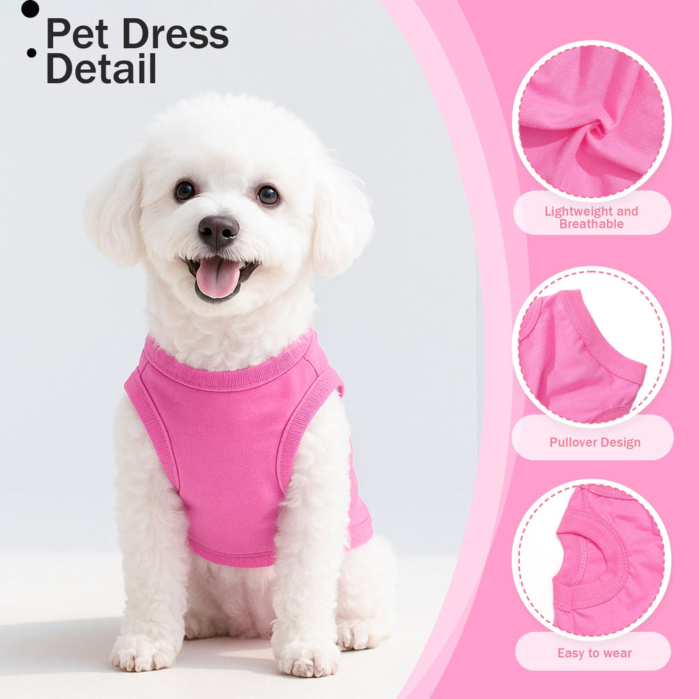 Uswalnna chiot porte chemise rose, mouvement libre et confort