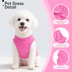 Uswalnna chiot porte chemise rose, mouvement libre et confort