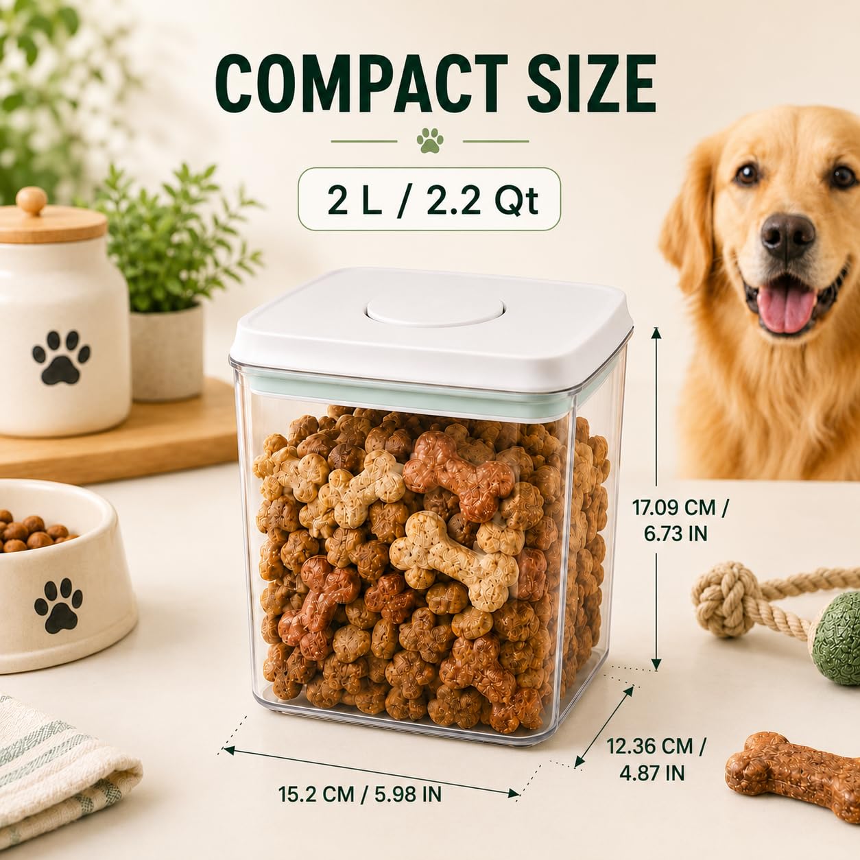 USYOGO comparaison de taille avec une main pour visualiser les capacités 1,2 L et 2 L
