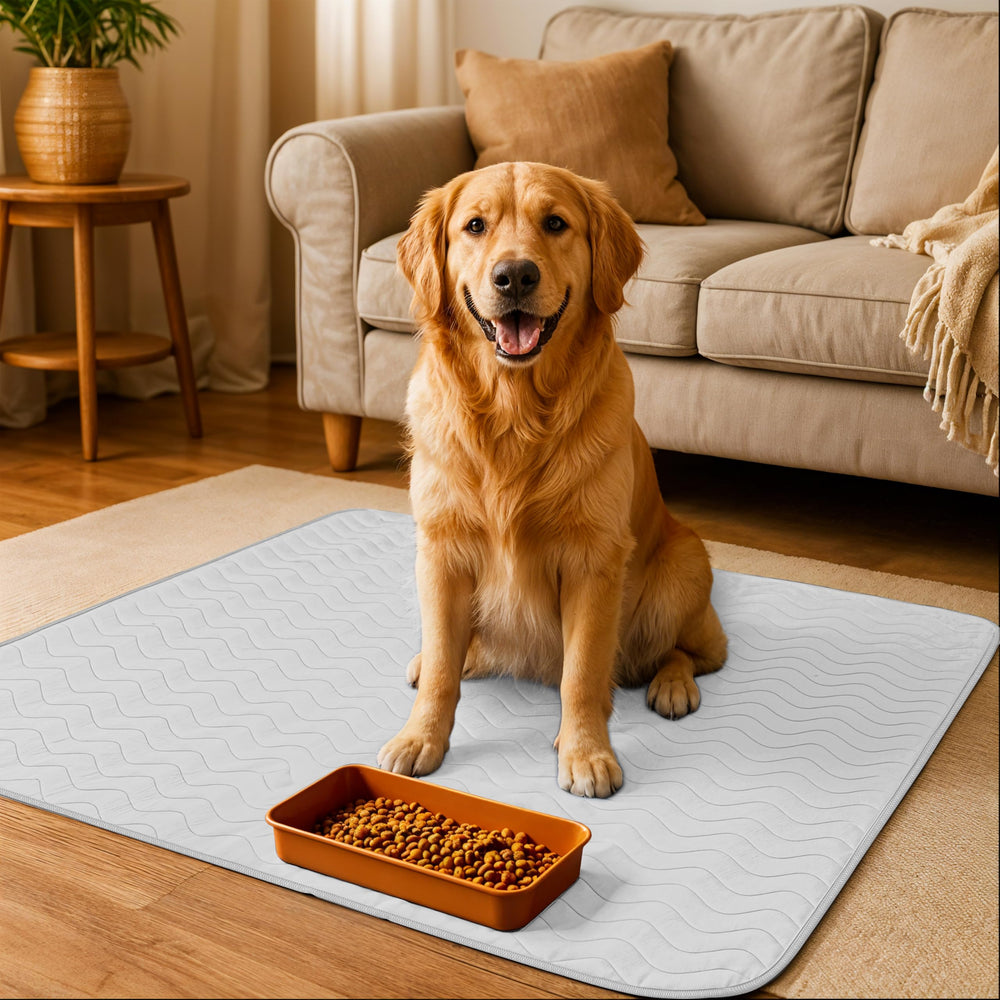 Utopia Bedding alèse placée dans un panier de chien protégeant la literie du panier