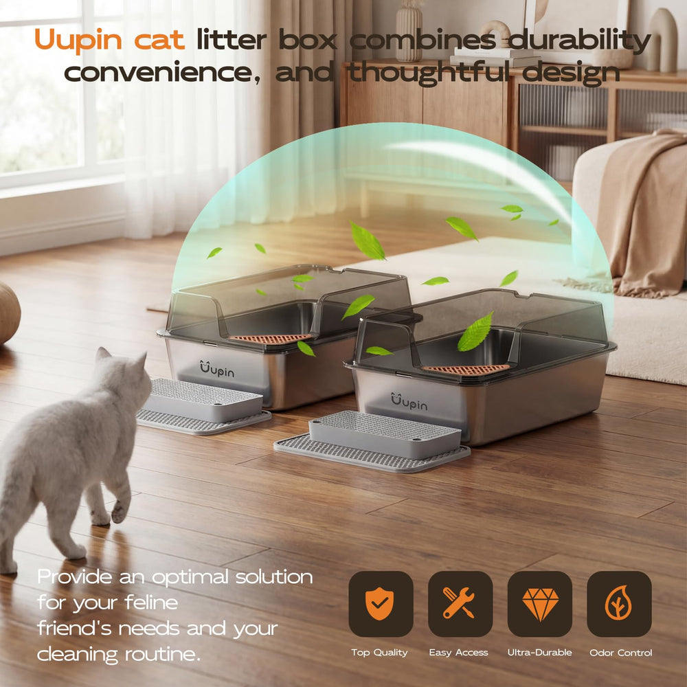 Uupin base acier gros plan démontrant durabilité et nettoyage facile