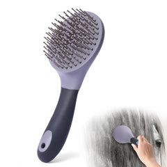 UYLKM brosse vue de face montrant tête ronde et picots, pour démêler efficacement