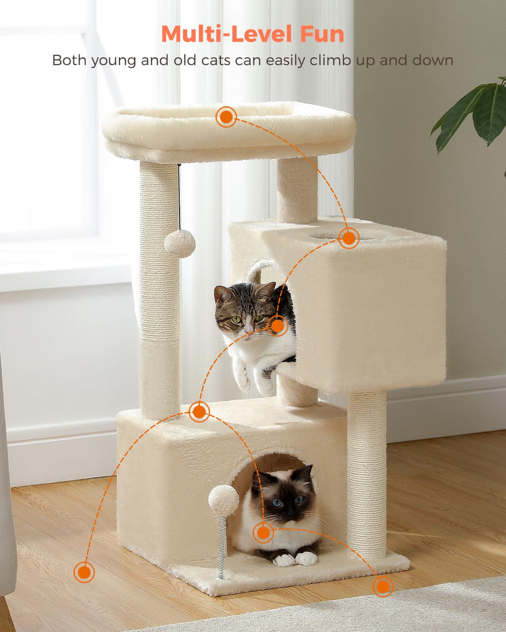 UYMI arbre à chat en situation salon intégration discrète déco