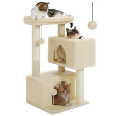UYMI arbre à chat vue face montrant structure compacte et stabilité