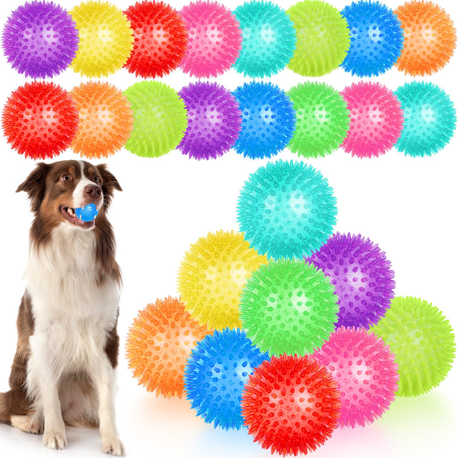 UZLU pack de 18 balles montrant emballage et couleurs vives, stimulation de jeu
