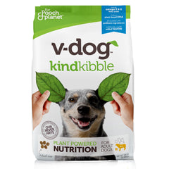 V-dog emballage avant Kind Kibble 24 lb montrant marque et bénéfice nutritionnel