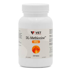 V.E.T. PHARMACEUTICALS emballage DL Methionine montrant informations produit et quantité