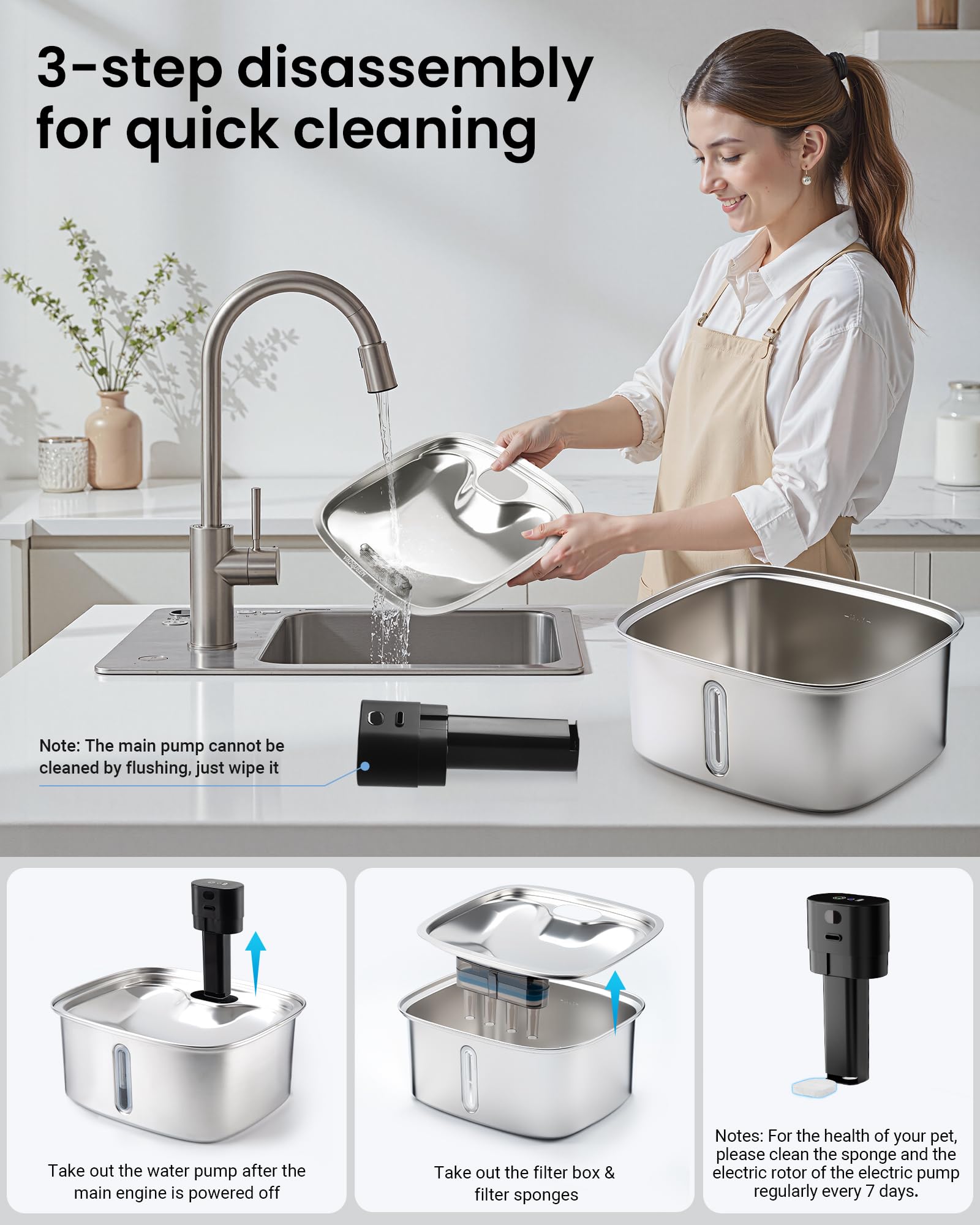 Vacqueen couches de filtration cinq étapes pour eau plus pure
