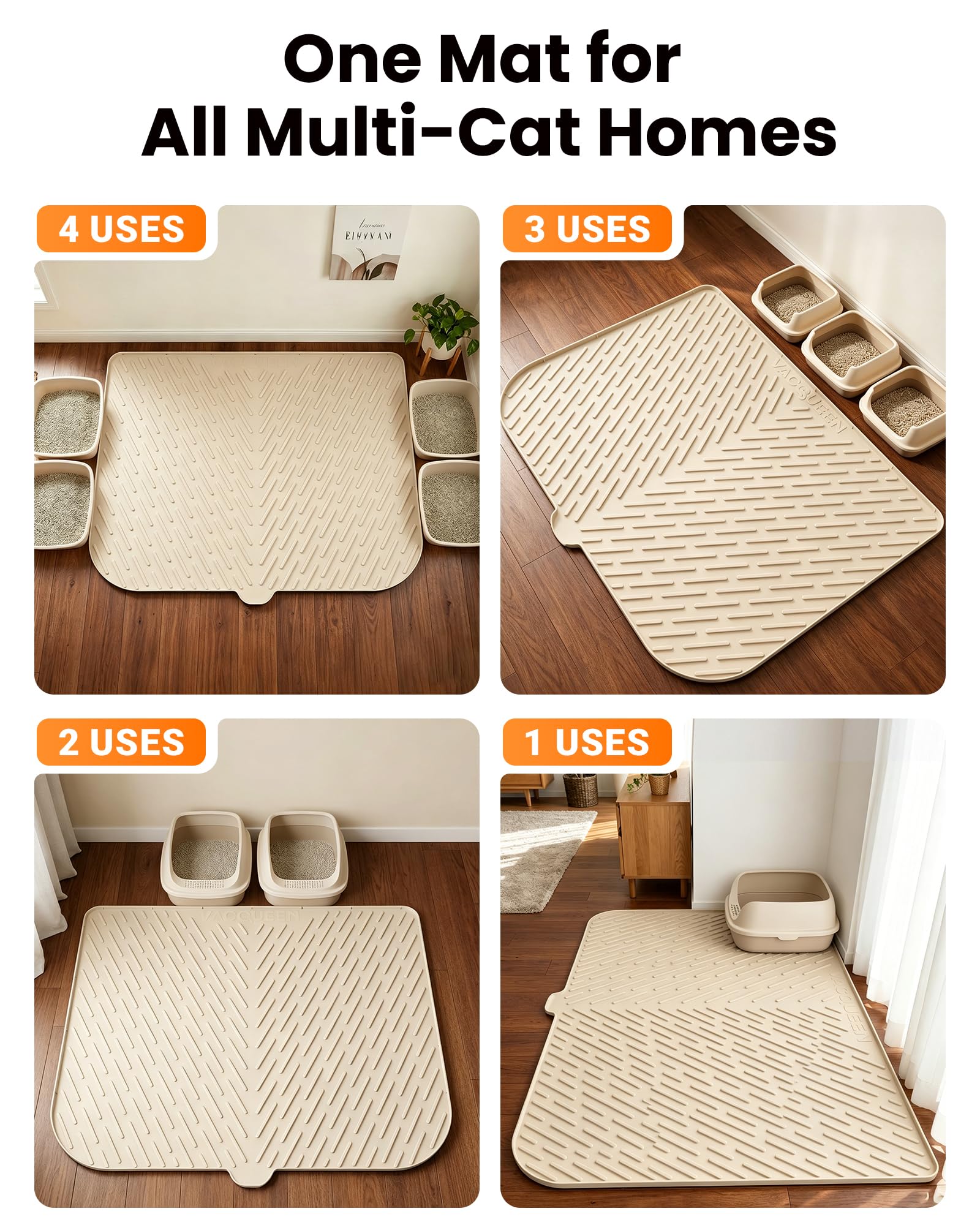 Vacqueen tapis plié pour rangement compact et facile
