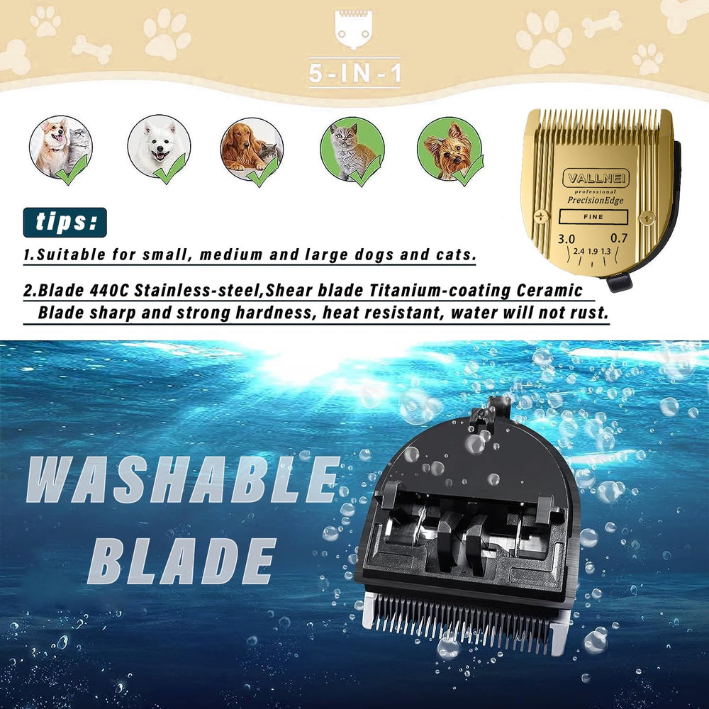 VALLNEI lame en usage sur chien assurant coupe douce