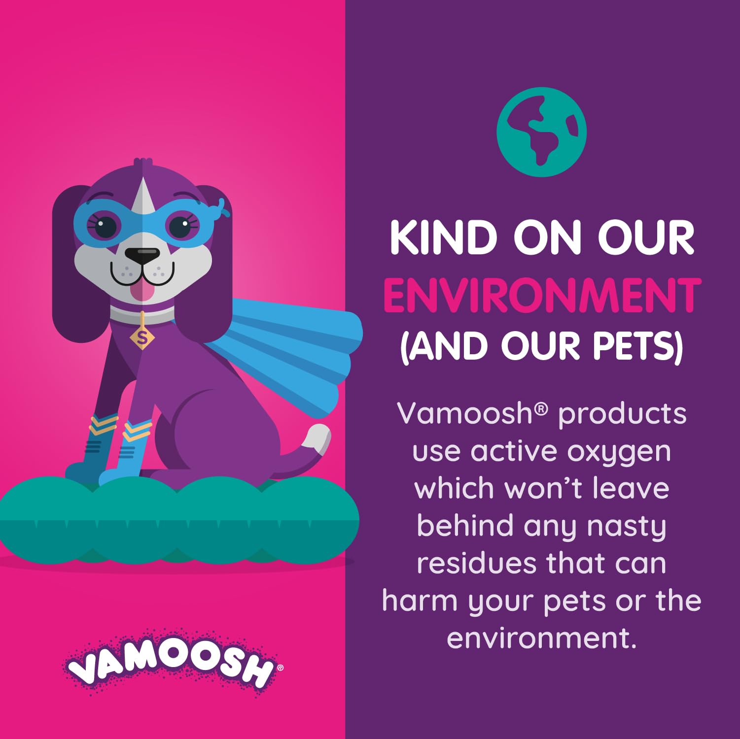 Vamoosh linge d'animal propre sortant de la machine, sans poils