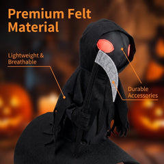 Vasrou chien portant le costume en extérieur prêt pour Halloween