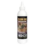 Vedco Clean Ear emballage bouteille 8 oz montrant l'étiquette et l'utilisation sûre