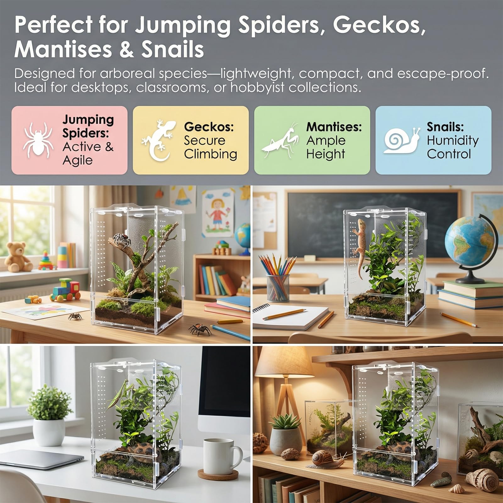 veectgoo exemple d’habitant araignée sauteuse montrant comportement vertical
