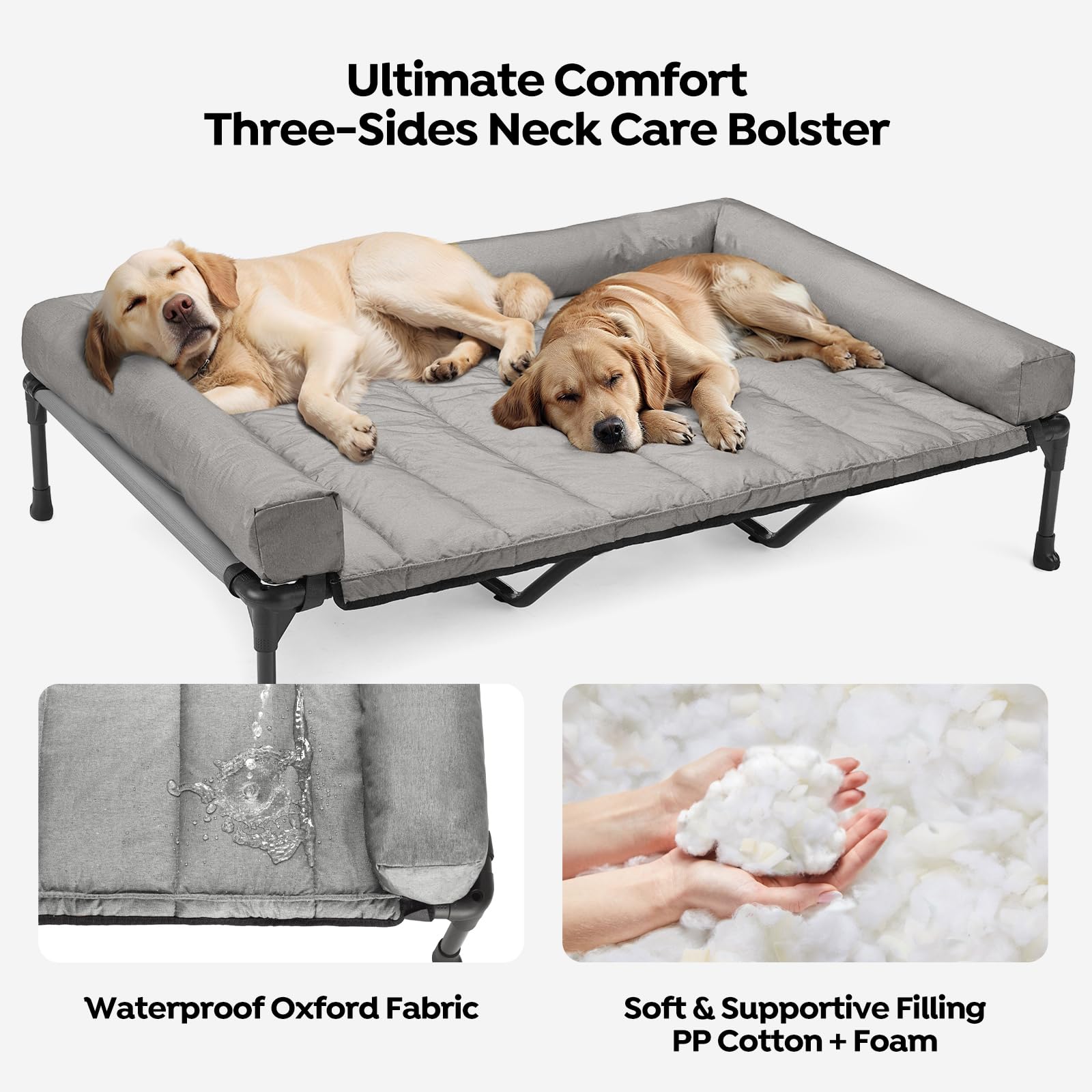 Veehoo coussin imperméable avec rebord pour confort sécurisé