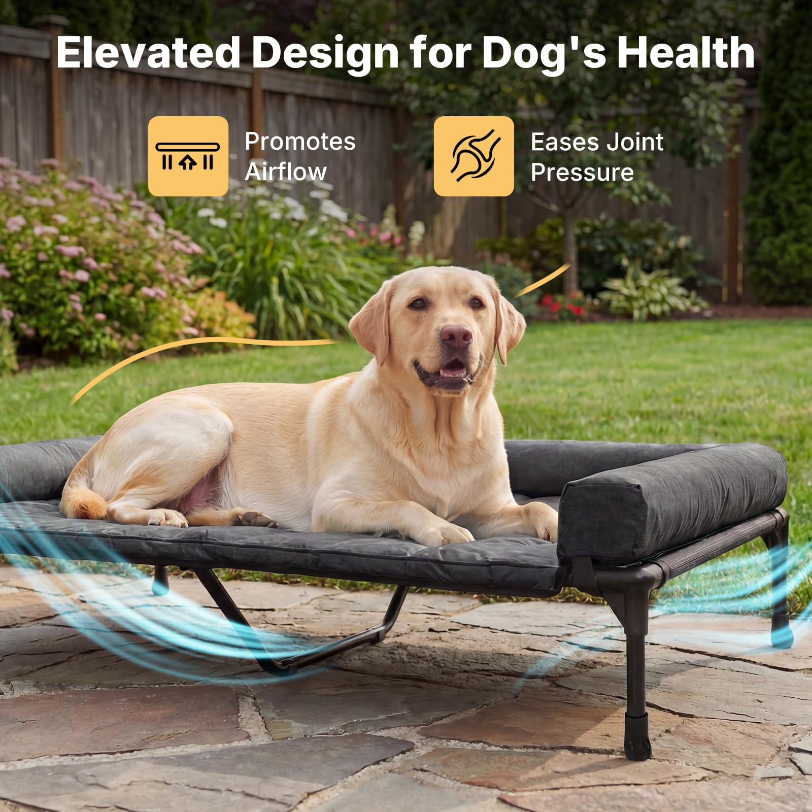 Veehoo lit en usage chien allongé pour détente optimale