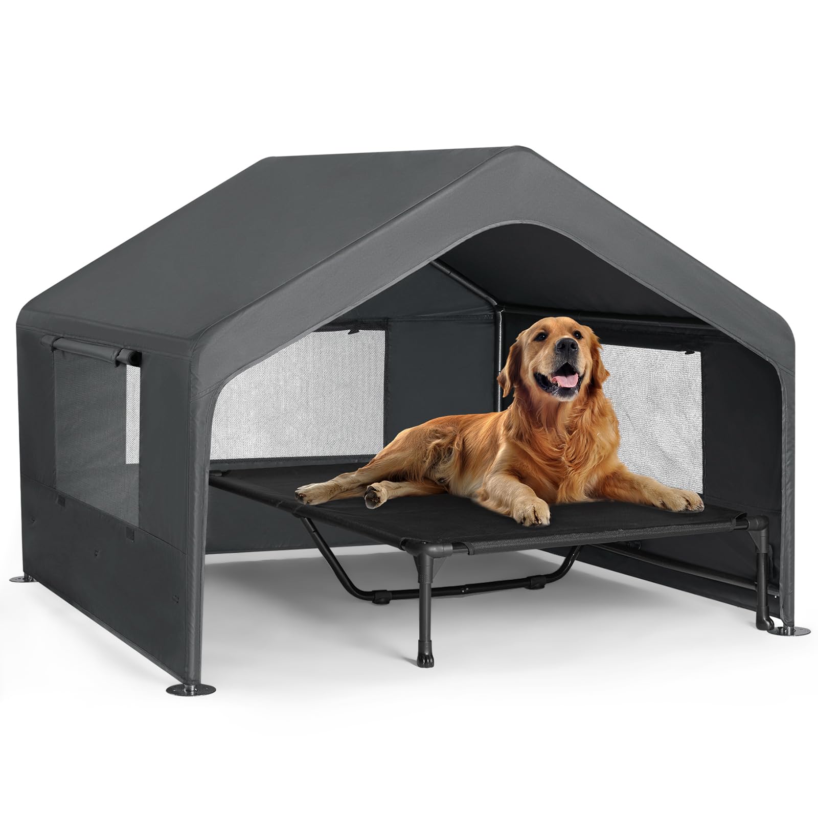 Veehoo niche extérieur face montrant protection météo et entrée sûre